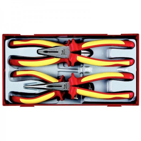 Teng Tools Lot de 4 tournevis plats isolés 1000 V en mousse EVA - TEAMDV04N